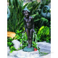 water bronze fountain with small boy statue